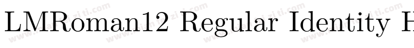LMRoman12 Regular Identity H字体转换